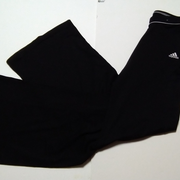 ADIDAS Climalite black bell bottom yoga pants - Picture 4 of 4